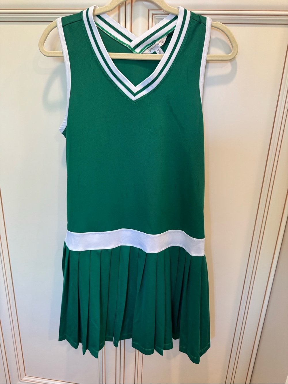 NWT Nanette Lepore XL Green and White Tennis/Pickleball Dress